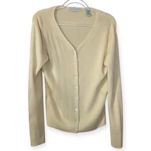 Lord & Taylor Butter Yellow Cardigan
